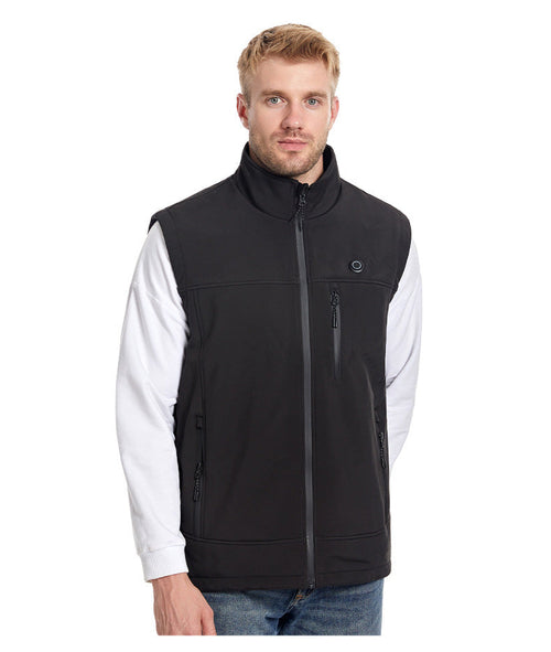 Men's Heated Softshell Vest – Rechargeable Thermal Outdoor Sportswear