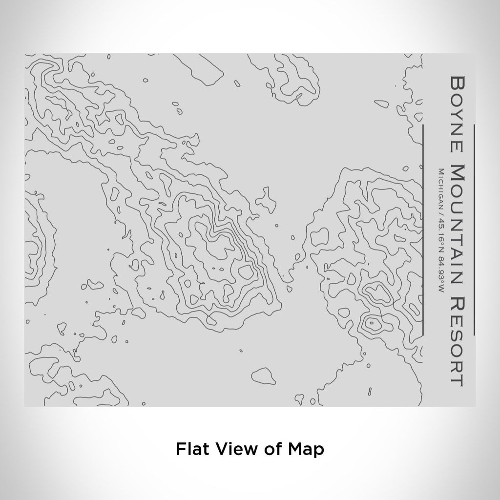 Boyne Mountain Resort - Michigan Engraved Topographic Map Bottle with
