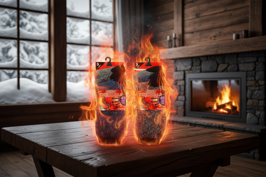Thermal Heated Socks Premium 6-Pack Winter Collection (Men's 10-13)